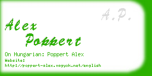 alex poppert business card